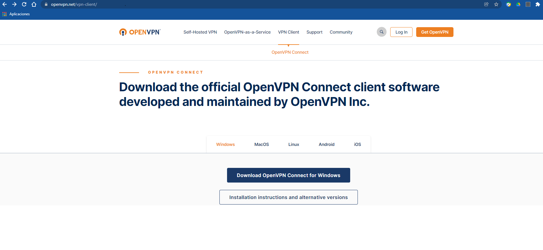 Paso 2 - Instalación OpenVPN Windows